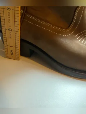 miz mooz carlitos Brown Leather Western Ankle Boots Embroidered Toe worn look 6 thumbnail 5