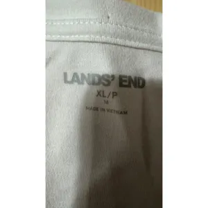 Lands End White Button Front V-Neck Cardigan Sweater‎ XL Petite Cotton Blend thumbnail 2
