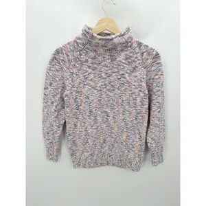 L.L.‎ Bean Pink Speckle Mock Neck Pullover Sweater 100% Cotton Womens Small FN21 thumbnail 2