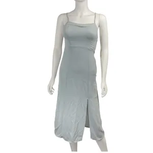 Altar'd State‎ XS Midi Dress Sleeveless Side Slit Cami Casual Light Blue thumbnail 2