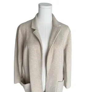 J.Crew - Sophie Open Front Sweater Blazer Beige Sz M thumbnail 3