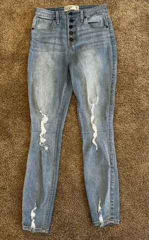 Abercrombie & Fitch Curve Love High Rise Super Skinny Jeans 2 Regular thumbnail 1