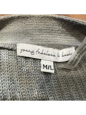 Young Fabulous & Broke Indie Distressed Cardigan Sweater Size M/L thumbnail 13