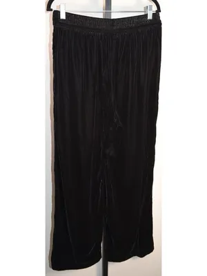NWT GAP Women's Black Velvet Lounge Pants Medium thumbnail 3