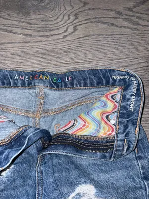 American Eagle Outfitters Highest Rise Baggy Denim Shorts thumbnail 6