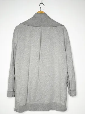 Free People Movement Baseline Gray Full Zip Sweatshirt High Low Large FP thumbnail 7