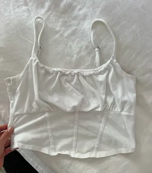 Hollister white corset top  thumbnail 1
