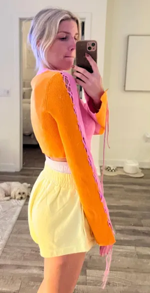 Boutique Crop Top Orange thumbnail 2