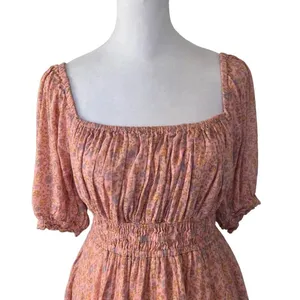 Spell - Rae Floral Puff Sleeve Cottagecore Mini Dress in Dusty Pink Sz L thumbnail 5