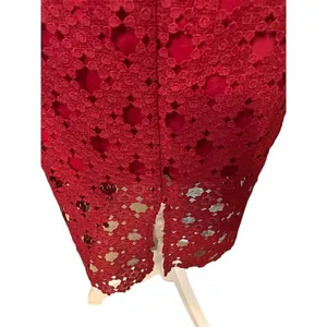 Lulus Burgundy Crochet Laced Bodycon Midi Dress Size S/ Party/ Cocktail/Formal thumbnail 8