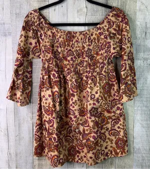 Pinky Size Medium Smocked Front Wear Around Shoulders Shirt Shining Sequins thumbnail 1