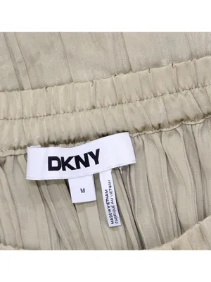 NWT DKNY Womens Crushed Crease Woven Midi Skirt P5DNSB53 Pale Moss Brown Green M thumbnail 9