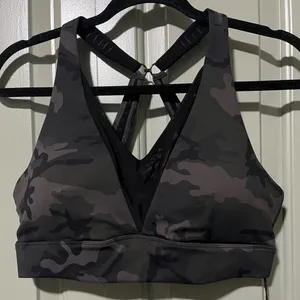 Zyia Adjustable Forest Camo Bra Sz L New With Tags Black/Gray thumbnail 3