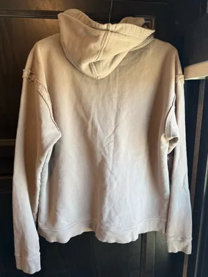 We The Free Light Gray Zip-Up Hoodie with Pink Hood Trim minimal indie size L thumbnail 3