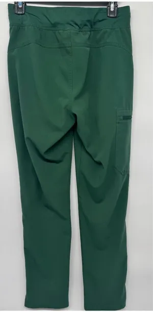 Lago Hunter Green Trillium Straight Leg Scrub Pants with Orange Drawstring XS thumbnail 1