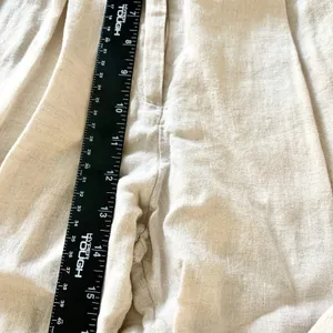Significant Other Pleated Linen Tapered Pants Womens Size 2 Beige High Rise AU 6 thumbnail 3