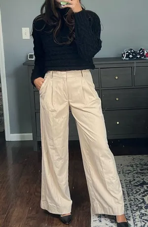 Cropped Cable Knit Turtleneck Black thumbnail 5