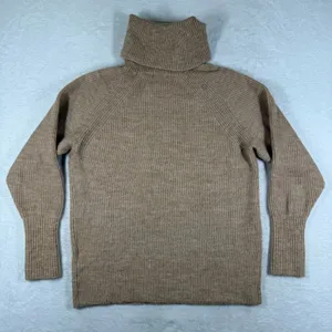 Quince Baby Alpaca Wool Turtleneck Sweater Camel Brown HUB001 Womens Small thumbnail 8