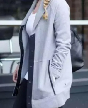 Lululemon Athletica yin to my yang cardi sweatshirt jacket gray and black small‍ thumbnail 3