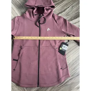 Alphalete Women's ELMTS Full-Zip Athletic Jacket- Mauve, Size Medium thumbnail 4