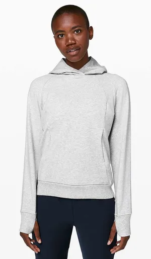 Lululemon Scuba Pullover Heathered Core Ultra Light Grey Size 10 thumbnail 1