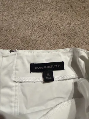 Banana Republic White Short Sleeve Blouse – Size Medium thumbnail 4