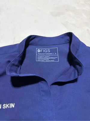 FIGS Navy blue scrub bodysuit small thumbnail 2