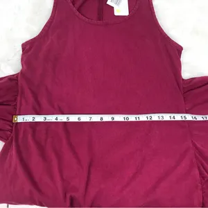 L*SPACE Cypress Burgundy Red Wrap Front Mini‎ Tank Dress Casual Beach Size Small thumbnail 13