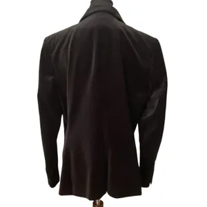 Lauren Ralph Lauren Black Velvet Blazer Jacket Cotton Size 14 Classic Party thumbnail 2