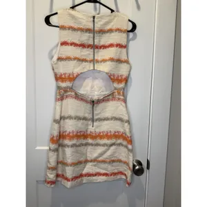 ALICE + OLIVIA Women's Ivory Orange Gray Textured Sleeveless Sheath Mini Dress 2 thumbnail 5