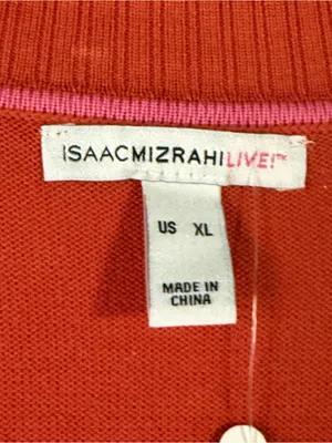 Isaac Mizrahi Live Women XL Orange Open Front Cardigan Sweater Pockets Fall Long thumbnail 2