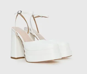 Princess Polly White Platform Heels thumbnail 1