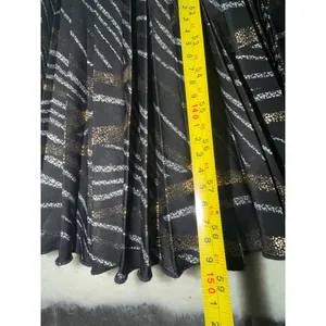 LuLaRoe DeAnne Maxi Dress Medium Metallic‎ Pleated Wrap Dress Long Sleeve NEW thumbnail 5