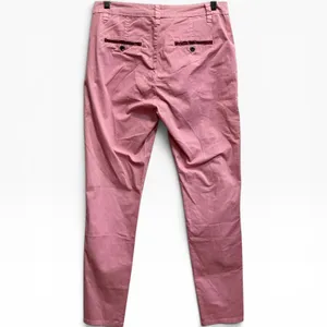 April Cornell Pink Sun Bleached Dye Floral Trim Chino Pants‎ Women Size 30 Slim thumbnail 2