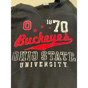 Soffe NCAA Ohio State Buckeyes Hoodie Size L Black Distressed Logo thumbnail 7