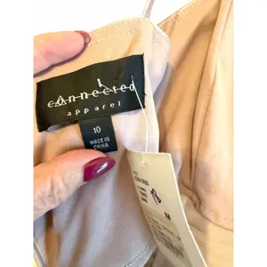 Connected Apparel NWT Champagne Sparkly Dawn Oliva Cocktail Dress - Size 10 thumbnail 2
