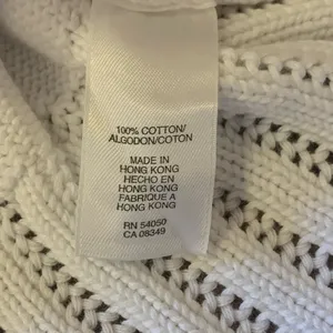 Jones New York Cardigan Medium White Eyelet Knit Sweater Button Waist 100%Cotton thumbnail 5