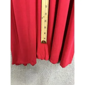 Olivia Rae midi sundress‎ womens small red sleeveless high waist blouson beach thumbnail 5