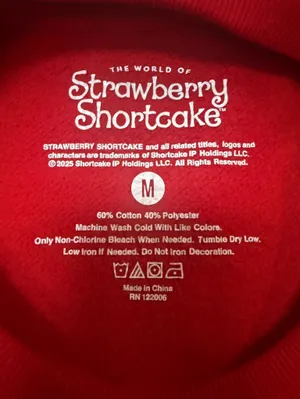 Red Graphic Holiday Sweatshirt with Ice Skater Motif thumbnail 7