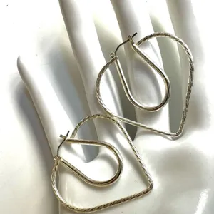 Silver tone cut out heart earrings thumbnail 4