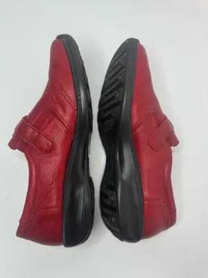 Hotter Francis Red Leather Loafers Size 9 thumbnail 5
