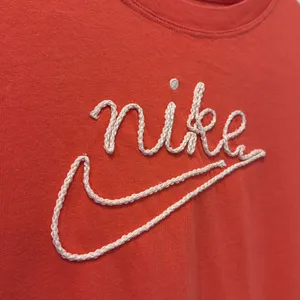 Nike Red Short Sleeve Tee with Iconic Logo Embroidered Size Medium M RARE thumbnail 3