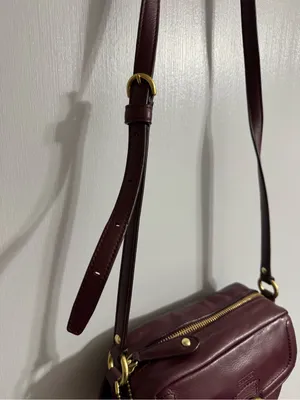 Coach Burgundy Leather Camera Crossbody with Gold Hardware thumbnail 7