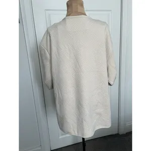 Sanctuary Anthropology Textured Knit Snap Close Shacket Jacket Cream Size S thumbnail 6
