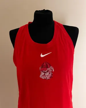 Nike Red Athletic Tank with UGA and Swoosh thumbnail 1