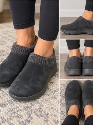 Dansko 37 6.5 7 Women’s Emily Navy Blue Suede Slip-on Clogs Knit Comfort Shoes thumbnail 2