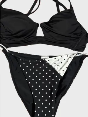 wild fable Black & White Polka Dot Two-Piece Bikini thumbnail 2