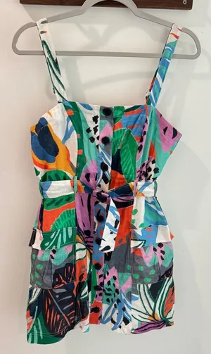 Parker Weslyn Tropical Belted Linen Mini‎ Dress Size 6 thumbnail 1