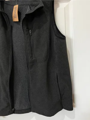 Duluth Trading Co Sweater Vest Fleece‎ Heathered Black Relaxed Fit Size XL thumbnail 5