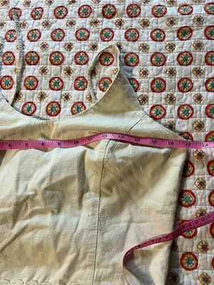 EUC Mexico Lindo 100% Cotton Beige Halter Crop Top size large thumbnail 5